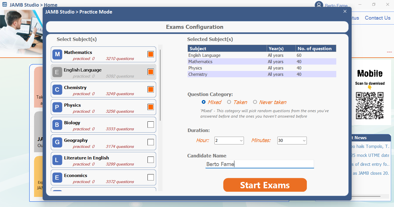sample screenshot